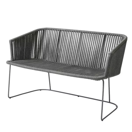 MOMENTS BENK GREY, CANE-LINE SOFT ROPE