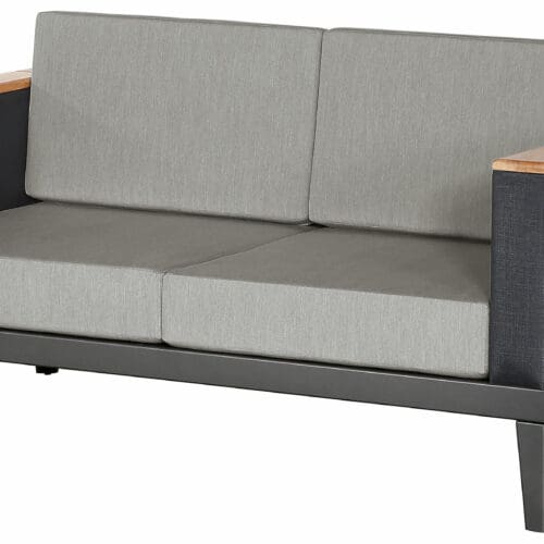 AURA DEEP SEATING TWO-SEAT SETTEE DS (GRAPHITE FRAME - CHARCOAL SIDES)