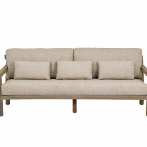 OLIVE SOFA 200, SVLK TEAK COASTAL, BEE WETT CUSHIONS NATURAL OAK