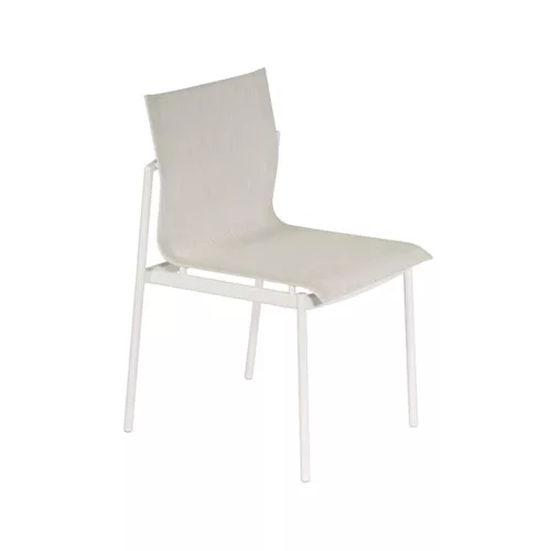 AROUND SIDE CHAIR (POWDER COATED) (ARCTIC WHITE FRAME - OYSTER SLING)