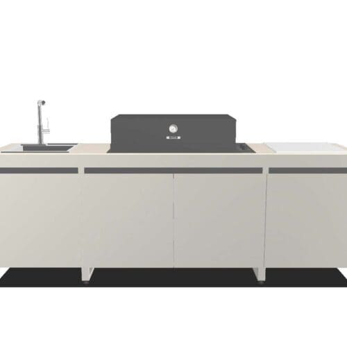 AGHER MATERIAL SILK INKL. SINK, SKJ&AElig;REFJ&Oslash;L OG GRILL